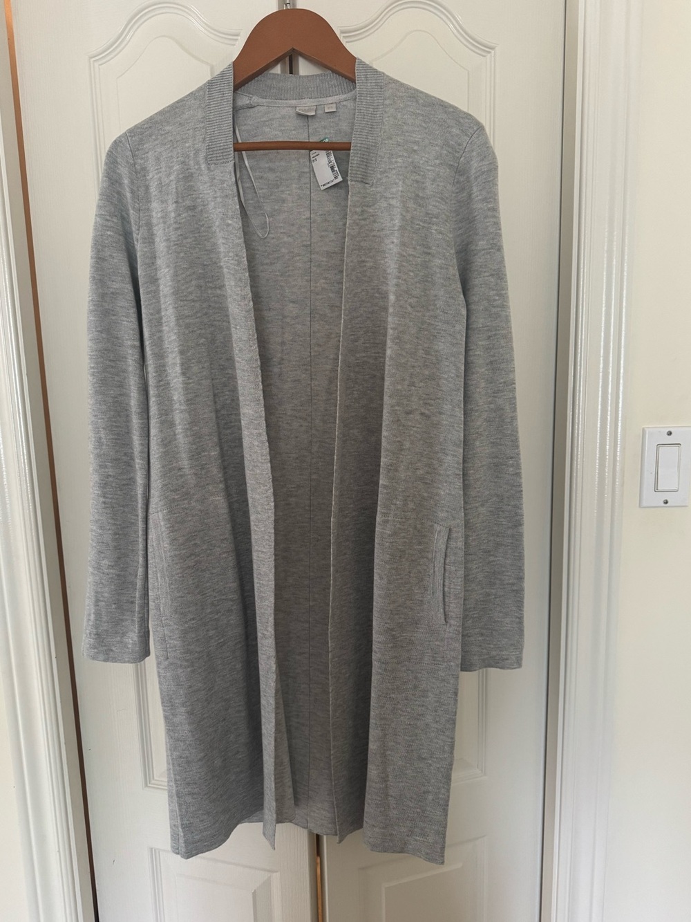 twik gray ribbed-neck knit top